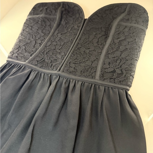 PARKER Black bustier corset silk and lace textured S - Picture 8 of 10